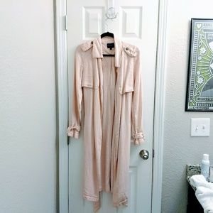 Pale pink trench / duster jacket